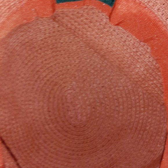 Vintage Bijoux Terner Red straw sun hat - Picture 4 of 4